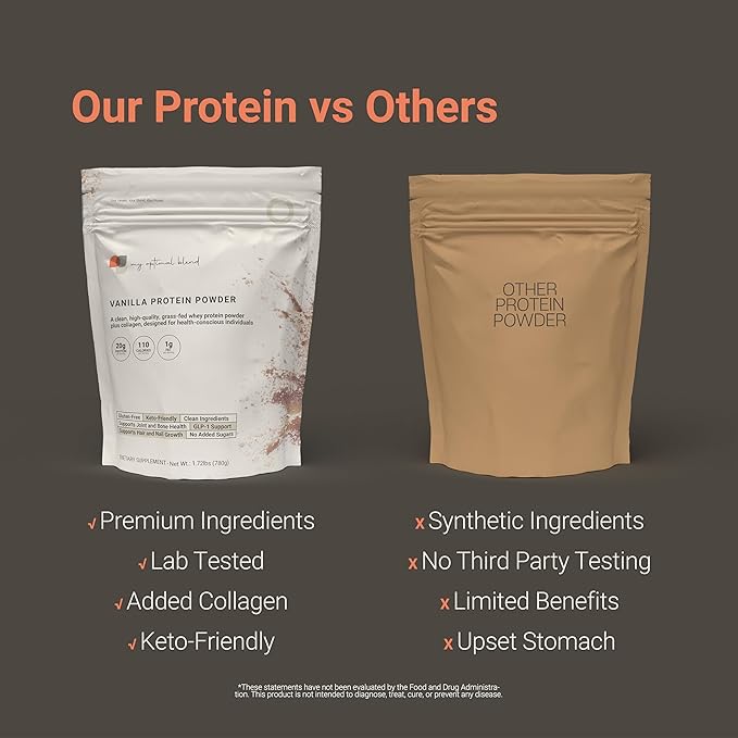 Vanilla Protein Powder 100% Organic Natural Vanilla Flavor