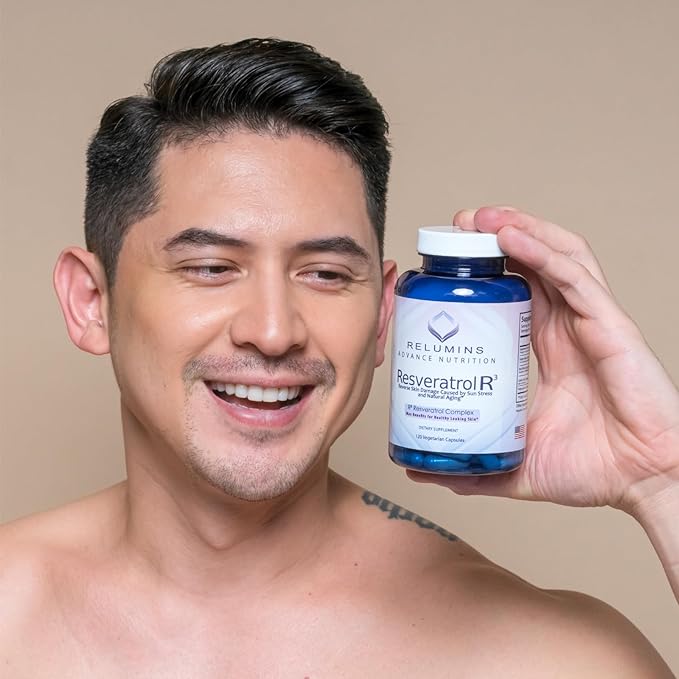 Relumins Resveratrol 600mg Supplement – High-Potency Antioxidant with Grape Seed &amp Red Wine Extract – Supports Skin Heart Health &amp Immune System – 120 Vegan Capsules