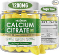 Calcium Citrate Gummies 1200mg with Vitamin D3 K2 Chewable Calcium Supplements for Women &amp Men High Potency Support B0ne Te*th Strength &amp Immune Health Mango Flavor Non-GMO Sugar Free