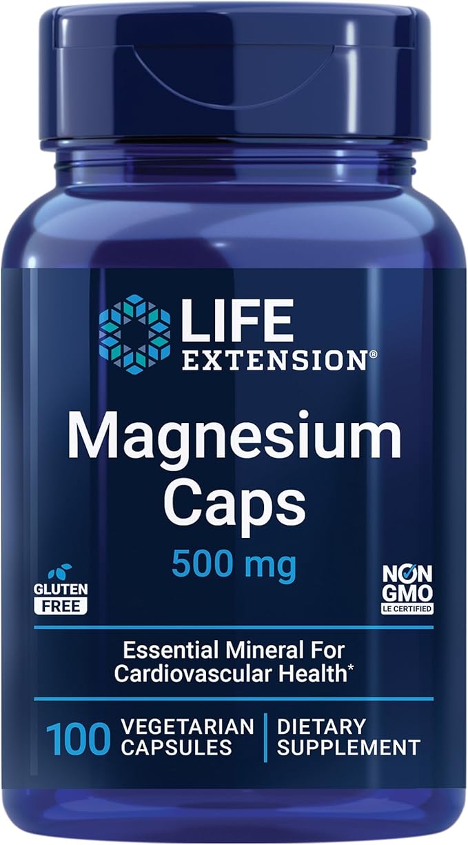 Life Extension Bone Restore + Vitamin K2 Vitamins &amp Minerals Maintain Bone Health &amp Strength &amp Magnesium Caps 500 mg Magnesium Oxide Citrate Succinate Heart Health Healthy Bones