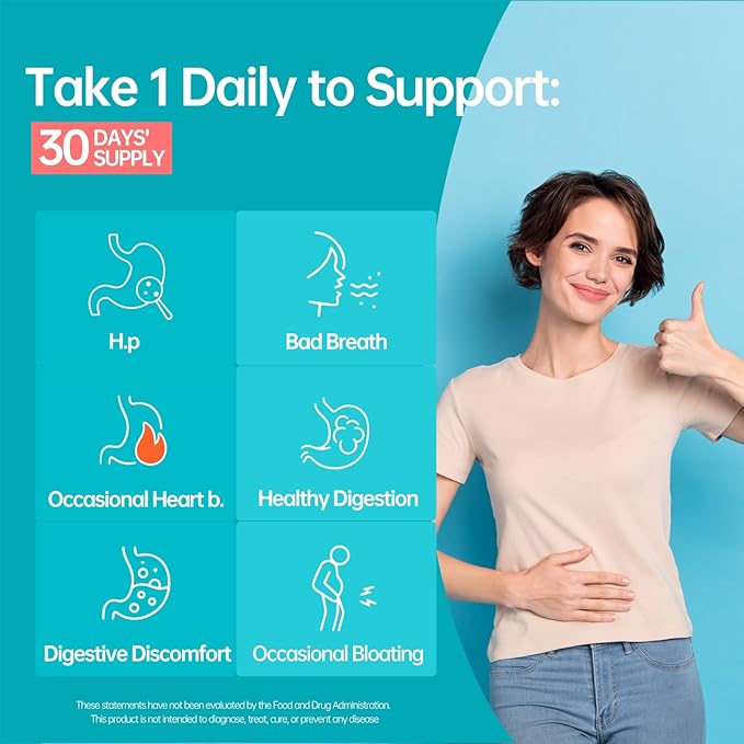 5-in-1 High Potency H. Pylori Probiotic 1 Per Day - Supports Gastric Lining Integrity Occasional Indigestion Acid Comfort - Pylopass Lactobacillus Reuteri Gluten Free Vegan 30ct Made in Germany