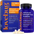 Lovebug Award Winning Maximum Strength | Rebuild &amp Restore Immune and Digestive Microbiome | 10 Clinically Studied Strains for Constipation Diarrhea &amp Upset Stomach | 25 Billion CFU