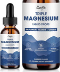 Magnesium Glycinate Liquid Drops with Taurate &amp Citrate Magnesium Supplement for Sleep Calm &amp Relaxation with Potassium &amp Omega-3 High Absorption Formula Blueberry Flavor 2 Fl Oz