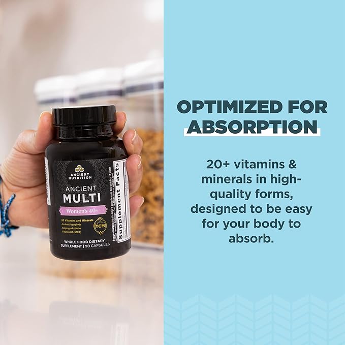Ancient Nutrition Multivitamins for Men and Women Age 40+ (90 Count)
