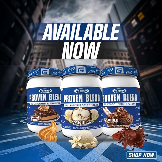 Gaspari Nutrition Proven Blend Multi Source Protein Powder Beef Protein Isolate Whey Concentrate and Whey Isolate Builds Lean Muscle 24g of Protein (28 Servings Chocolate Peanut Butter)