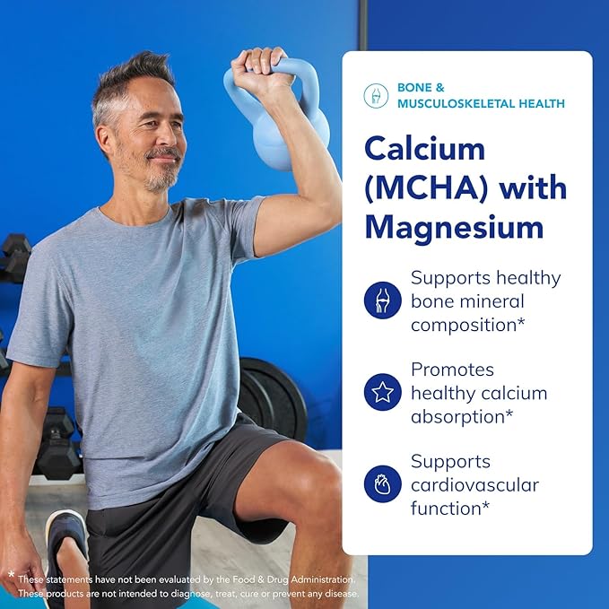 Pure Encapsulations Calcium MCHA with Magnesium | Hypoallergenic Dietary Supplement for Bone Support | 180 Capsules