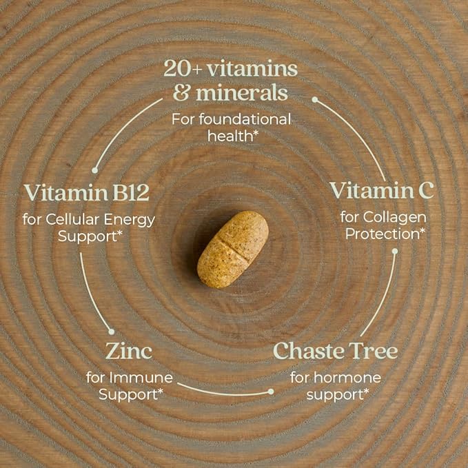 New Chapter Women’s Multivitamin 40+ Extra B6 &amp B12 Biotin for Hair Growth D3 VIT C Zinc for Immune &amp Stress Support Gentle on an Empty Stomach Non-GMO Gluten-Free 96 Tablets (Pack o