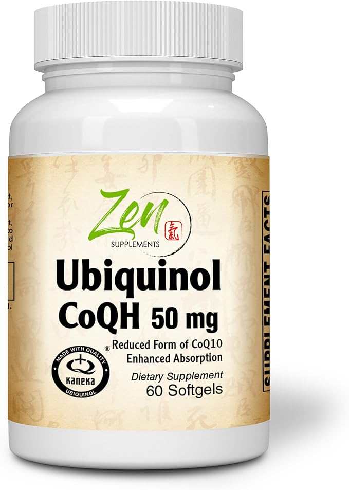 Zen Supplements Ubiquinol Coq H 50mg - 60-Softgel