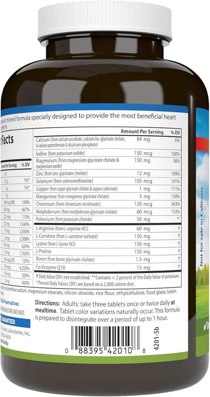 Carlson - Cardio Complete Advanced Circulation Multivitamin Heart Health Circulatory Support 180 Tablets