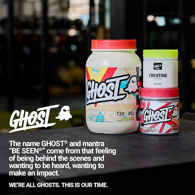 GHOST Whey Protein Powder Cereal Milk - 2LB 25G of Protein - Whey Protein Blend - ­Post Workout Fitness &amp Nutrition Shakes Smoothies Baking &amp Cooking - Soy &amp Gluten-Free