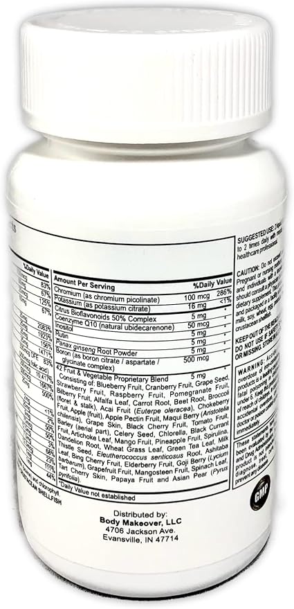 Skinny Jane Daily Multi Vitamin for Women – Supports Energy Wellness and Hair Skin Nails – Unique Fruit and Veggie Blend – 60 Easy to Swallow Liquid Capsules