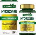 Hydrogen Water Tablets with Magnesium &amp Electrolytes 120 Tablets | H2 Molecular Hydrogen Supplement to Support Energy Brain Health Metabolism &amp Healthy Aging