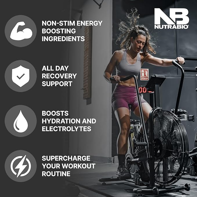 NutraBio Alpha EAA - All-Day Amino Acids for Muscle Growth and Hydration - Essential Amino Acids with Nootropics &amp Adaptogens- Full Spectrum EAA BCAA Powder - 30 Servings - Blueberry Lemonade