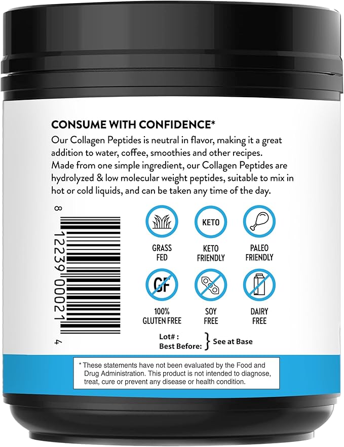 Sandhu's Collagen Peptides Powder &amp Curcumin with Bioperine| Supports Immune Function