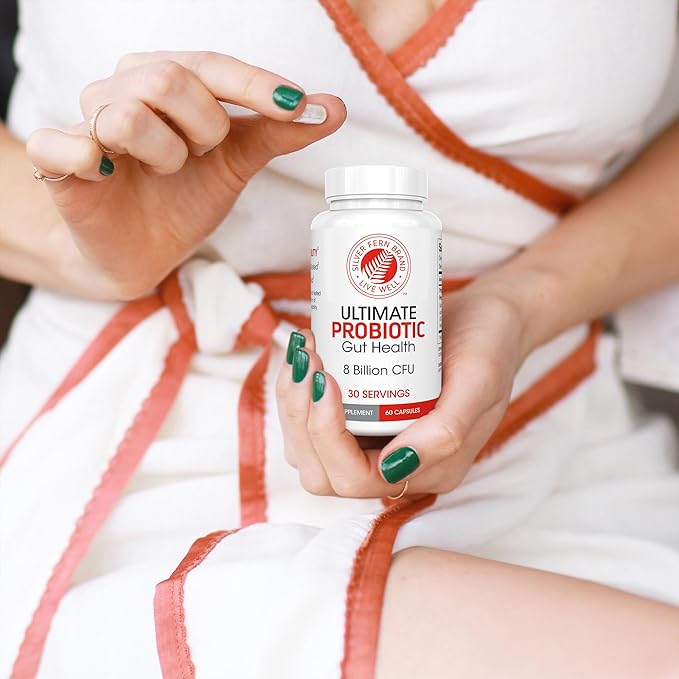 Silver Fern Brand Ultimate Probiotic 4-Pack – Probiotics for Women &amp Men – 8 Billion CFU Spore-Forming Gut Health Supplement – DNA Verified Probiotic Shelf-Stable High Survivability – 240 Capsu