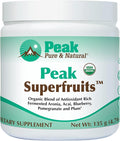 Peak Organic Superfruits - Polyphenol Rich Superfood Powder - Non-GMO Fermented Aronia Berry Acai Blueberry Pomegranate and Plum - Aging Metabolic Health Heart Health (30 Servings)