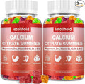 Calcium Citrate Gummies - 1200mg Calcium Gummies with Magnesium Zinc Vitamin D3K2 B6 B12 for Bone Muscle Joints Immune Support High Absorption Calcium Supplements for Women &amp Men 2 Packs