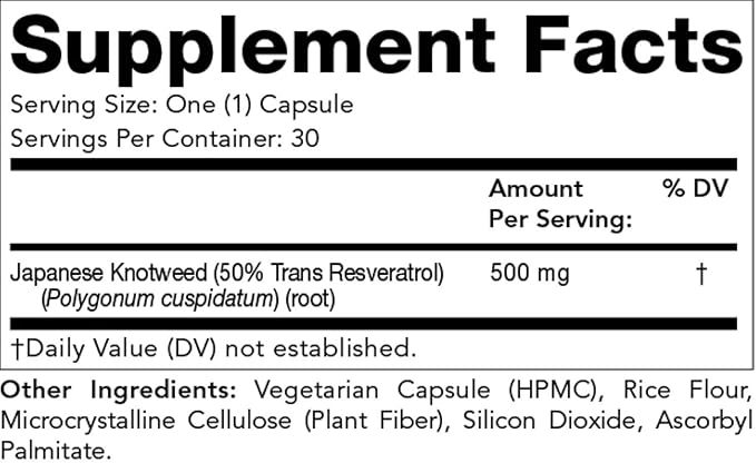 Olympian Labs Clinical Trans-Resveratrol 500 mg 60-Veg. Capsules