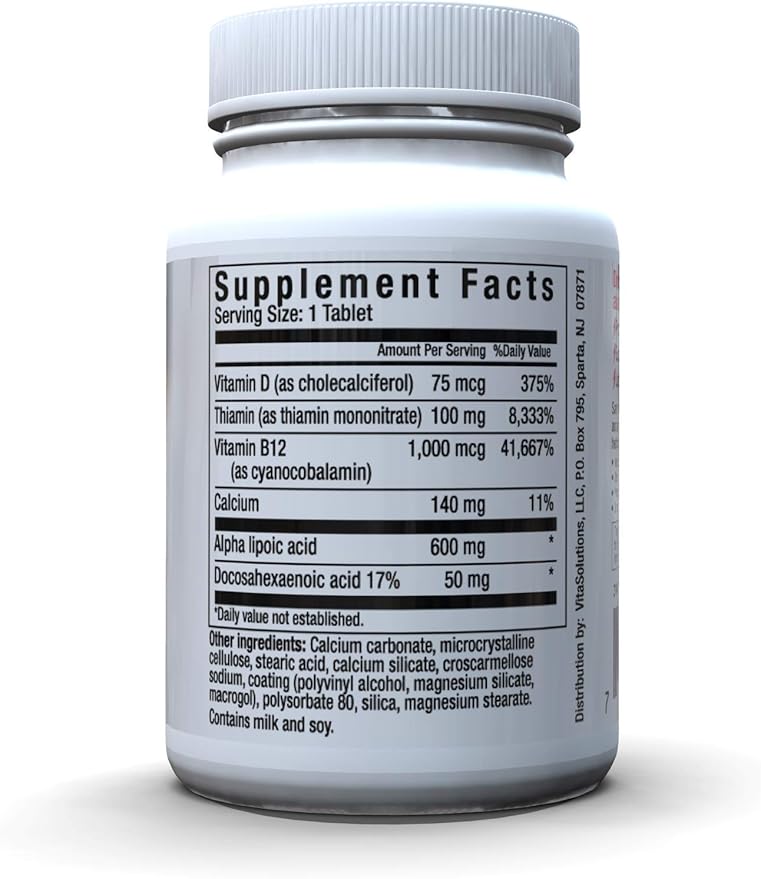 N3 Natural Nerve Neutralizer Plus - Nerve Support Supplement with Vitamin D3 B1 B6 &amp B12 Life’s DHA Alpha Lipoic Acid Acetyl-L-Carnitine &amp Turmeric - Nerve Repair &amp Regeneration Formu