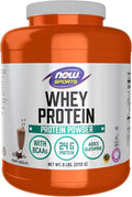 NOW Foods Sports Nutrition Whey Protein 24 g With BCAAs Creamy Chocolate Powder 6-Pound
