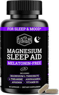 Black Forest Ashwagandha Magnesium Sleep Aid (6-in-1) - Magtein Magnesium L-Threonate L-Theanine Apigenin Supplement for Sleep 3 Enhanced with (Ashwagandha L theanine &amp Vitamin D)