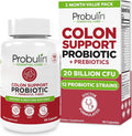 Probulin Colon Support Probiotic Supplement Daily Gut Digestive and Immune Health Probiotics Capsules for Men and Women 20 Billion CFU Vegan 60 Count Bottle