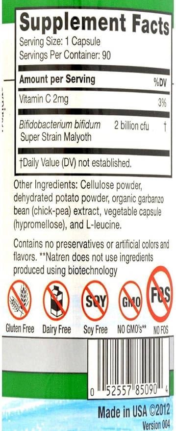 Natren Bifido Factor Dairy Free Capsules 90-Count