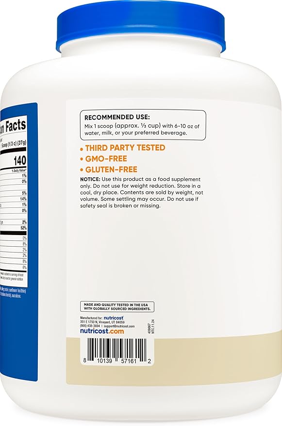Nutricost Isolate Whey Protein Powder Vanilla 5 pounds (Pack of 2)