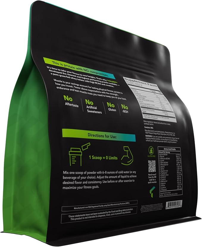 Tower+™ Pure Whey Protein Isolate Powder with Creatine - Muscle Recovery &amp Growth Support Formula 30g Protein per Serving BCAAs Gluten-Free 30 Servings