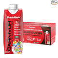 MuscleMeds Carnivor RTD Ready to Drink Protein Lactose Free Sugar Free 40g Isolate Protein Muscle Building Recovery Halal Certified Fruity Cereal 16.9 Fl Oz (Pack of 12)