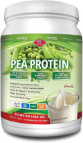 Olympian Labs Plant Based Pea Protein Powder Vanilla - 25g of Protein Vegan Low Net Carbs Gluten Free Lactose Free No Sugar Added Soy Free Non-GMO 2 Pound Pea Protein