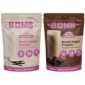 Blender Bombs The Bomb Co. Bomb Plant Protein Chocolate &amp Vanilla Protein Powder with 21g Protein Amino Acids Zero Sugar Pea Protein Cocoa Chia Seeds Vanilla &amp Monk Fruit 40 Srvgs
