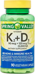 Unique Bundle Store Vitamin D3 K2 5000 IU – 90 Vegetarian Capsules High Potency D3 with K2 Supplement Vitamina D3 con K2 Formula for Bone and Immune Support (Pack of 1)