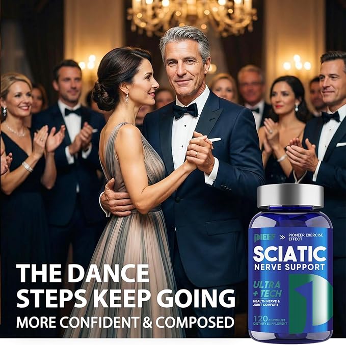 Sciatic Nerve Support Supplement 120 Capsules with Vitamin Proprietary Blend 800mg &amp Magnesium Nutritional Support for Nerve Discomfort in Hands Legs Hips &amp Feet