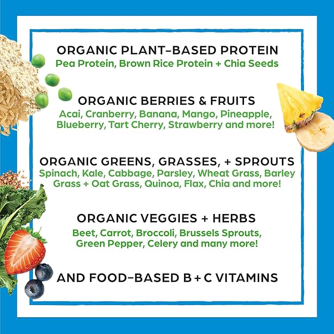 Orgain Organic Protein + Superfoods Powder Creamy Chocolate Fudge (2.02 Lb) and Orgain Organic Vegan Protein Powder Vanilla Bean (2.03 Lb)