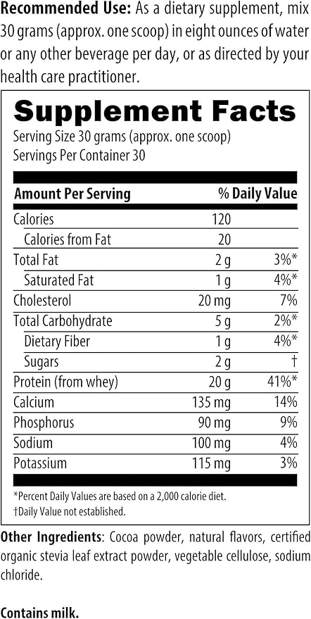 Designs for Health WheyCool - Grass Fed Whey Protein Powder Supplement with 20g Protein May Support Athletes Muscles + Energy - Non-GMO + Gluten-Free Chocolate (30 Servings / 900g)