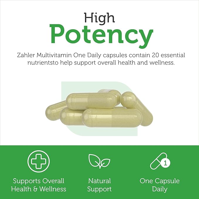Zahler - One Daily Vegan Multivitamins for Women &amp Men (60 Count) Kosher Essential Vitamins &amp Minerals with Whole Food Spectra Blend - Vegetarian and Vegan Vitamins for Adults