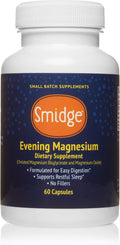Smidge® Evening Magnesium Capsules 60 ct. Pure Non-GMO Magnesium Supplement to Support Rest &amp Relaxation.