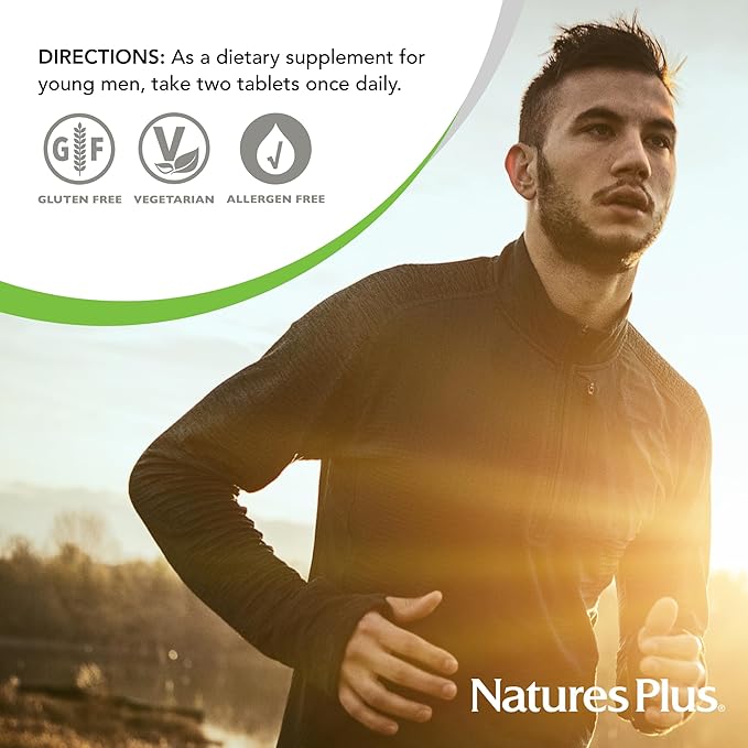 NaturesPlus Power Teen for Him - 60 Chewable Tablets Wild Berry - High-Potency Teenage Multivitamin - Sugar Free Vegetarian Gluten Free - 30 Servings