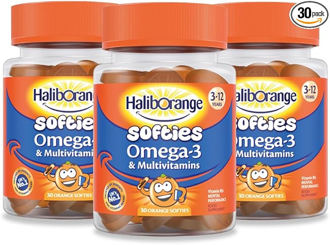 Haliborange Kids Vitamins Omega-3 and Multivitamin Orange Softies 30s