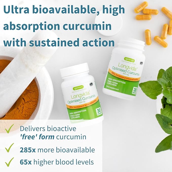 Longvida Curcumin 500mg + Neurobalance High Absorption Zinc Magnesium B6 Vegan Bundle Ultra Bioavailable Curcumin with Chelated Zinc Picolinate 24mg Oxide-Free Magnesium by Igennus