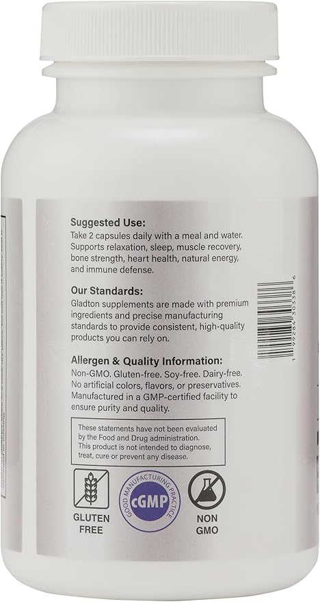 High Absorption Magnesium Complex Supplement 444mg 120Cap | 7 Forms Citrate Glycinate Malate Aspartate Taurate Gluconate Oxide + B6 B12 D3 Zinc Selenium Manganese | Stress Sleep Calm Muscle Heart