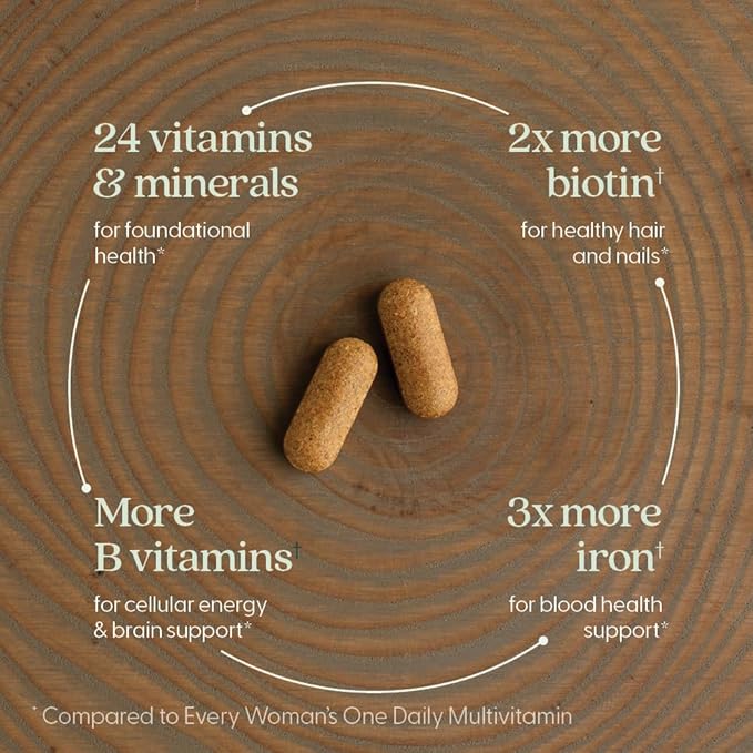 New Chapter Women's Multivitamin Advanced Formula for Stress Bone Immune Beauty &amp Energy Support Higher Levels of Whole-Food Fermented Essential Nutrients for Women + Iron + Vitamin D3 72 Cou