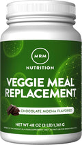 MRM Nutrition Veggie Meal Replacement Protein - Chocolate Mocha Flavored 22g Vegan Protein for Women &amp Men Macronutrient Formula with Enzymes &amp Amino Acids - 28 servings
