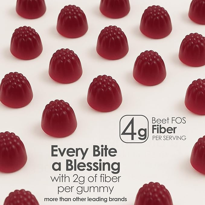 wuliao Clean Fiber Gummies for Men Clean Prebiotic Fiber Gummy Men Prebiotic Supplement for Digestive Gut Health - 60 Gummies
