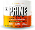 Prime Rapid Rehydration Electrolyte Powder Glacier Orange Sugar Free Hydration Drink Mix with Sodium Potassium Magnesium &amp B Vitamins to Replenish Fluids Caffeine Free 6 Gallon Tub 48 SRV