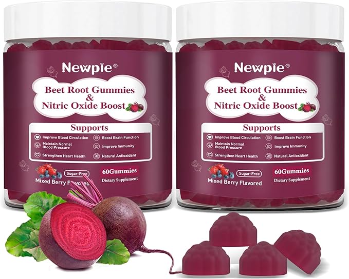 Beet Root GummiesSuper Nitric Oxide Beets SupplementGrape Seed&ampBlack Pepper ExtractVitamin C &amp B12Supports Blood Pressure&ampEnergyMixed Berry20:1 Beetroot120 Beet Chews