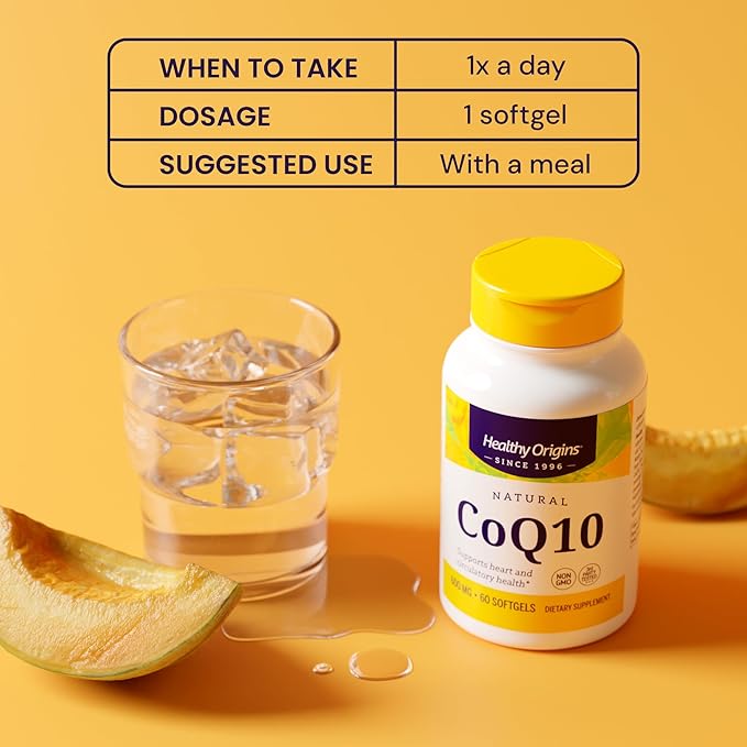 Healthy Origins® CoQ10 600 mg – Natural Trans-Isomer Ubiquinone – Yeast Fermented Supports Heart Health &amp Cellular Energy – Non-GMO 30 Softgels