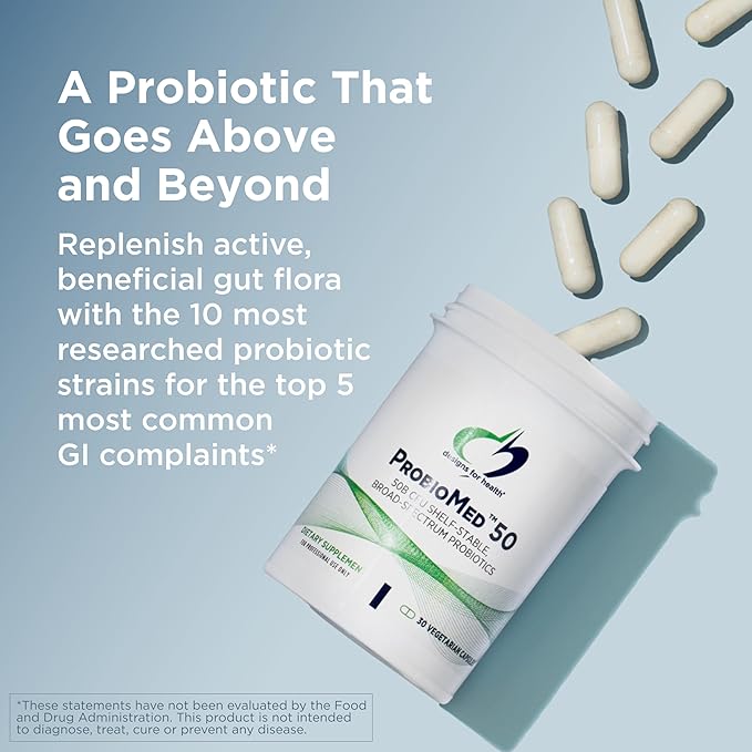 Designs for Health 3R Gut Reset Program - IgGI Immunoglobulin Capsules ProbioMed 50 Probiotic GI Revive to Soothe Coat &amp Fortify (3 Products)