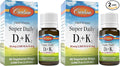 Carlson - Super Daily D3 + K2 50 mcg D3 + 45 mcg MK-7 Heart &amp Bone Health 90 Liquid Drops 2.54 ml (Pack of 2)